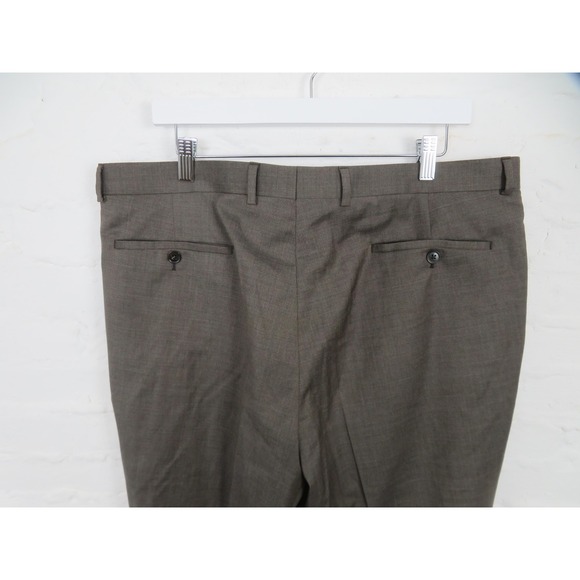 Peter Millar Dress Pants Mens 38x32 Gray Virgin Wool Stretch Flat Front Trousers - Picture 5 of 10